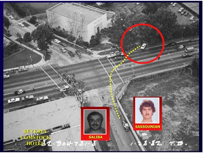 Scène de crime de Sassounian pour le meurtre d'un diplomate turc en 1982