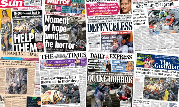 « Course contre la montre » : ce que disent les journaux après le séisme Turquie-Syrie