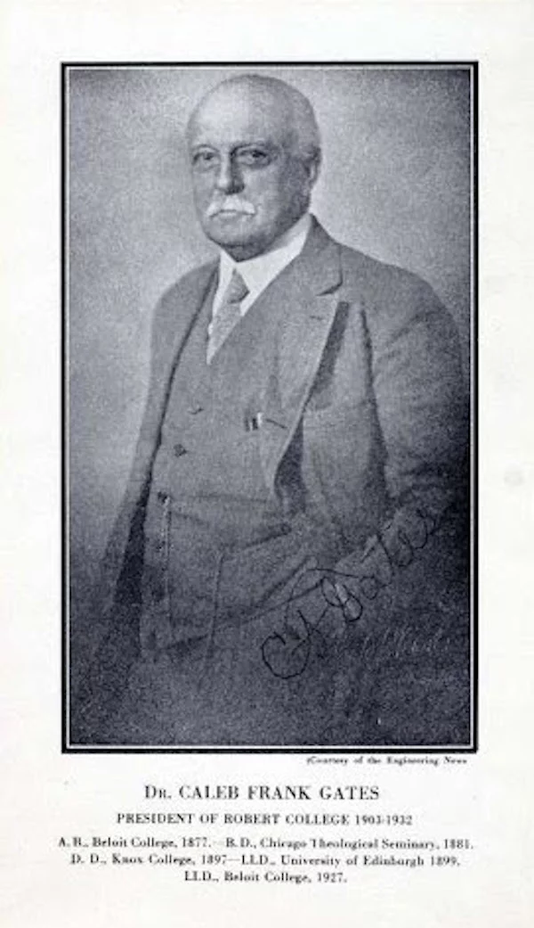 Caleb F. Gates, la Turquie et les Arméniens