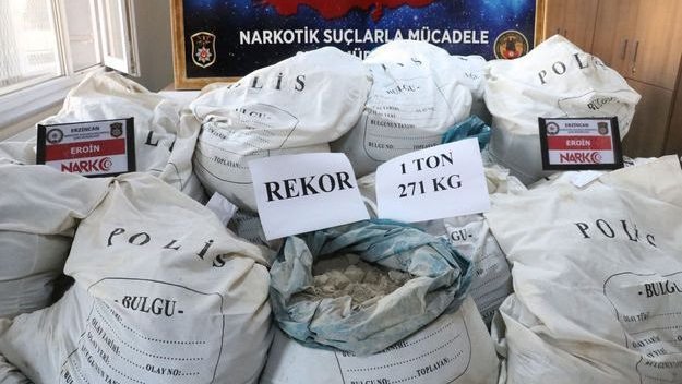 Une tonne et 276 kilos d'héroïne ont été saisies en Turquie, le 6 décembre 2018 