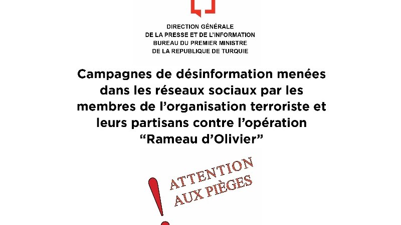 Campagnes des désinformations menées contre l'opération " Rameau d'Olivier "