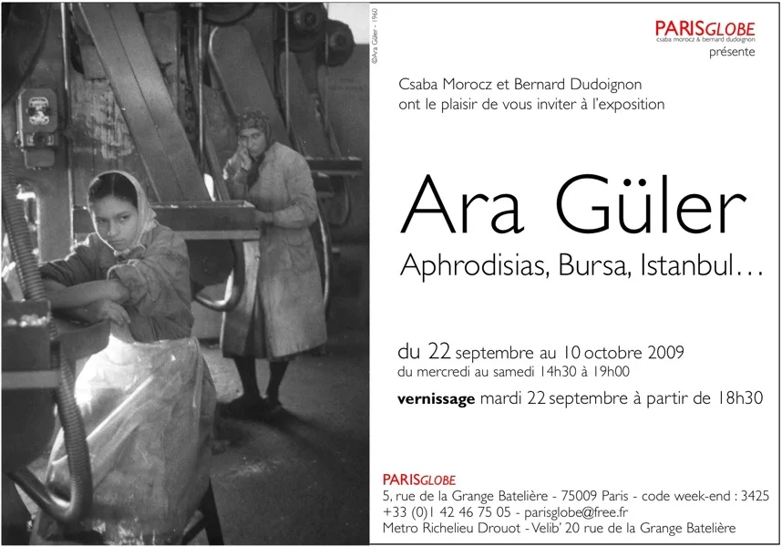 Ara Güler à ParisGlobe. Le vernissage c'est ce soir !