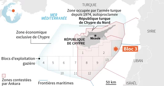 La Turquie bloque l'exploration de gisements de gaz au large de Chypre