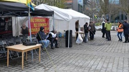 Provocation contre la Turquie : la tente du PKK en Belgique, de nouveau érigée