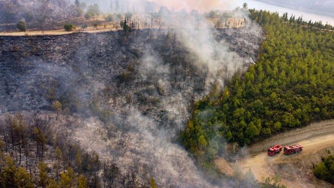 Les pompiers maîtrisent un incendie de forêt dans le sud-ouest de la Turquie