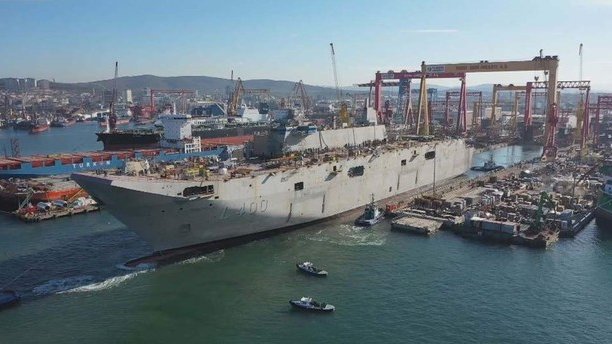 Le futur navire amiral turc TCG Anadolu prêt pour les essais portuaires