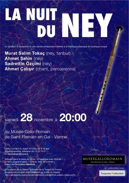 Turquie, terre de cultures : LA NUIT DU NEY / Saint-Romain-en-Gal, Musée gallo-romain