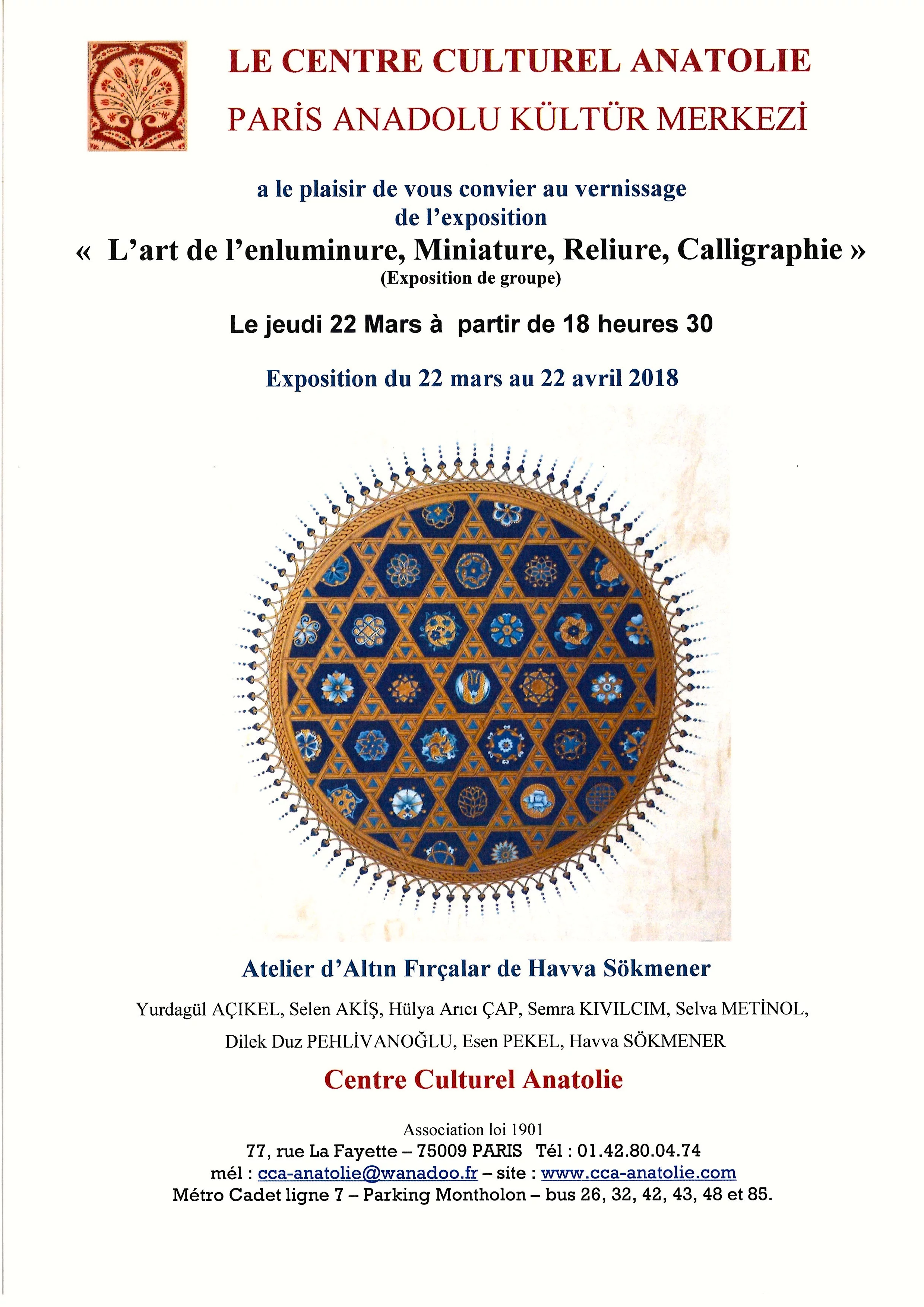 LE CENTRE CULTUREL ANATOLIE - PARİS ANADOLU KÜLTÜR MERKEZİ