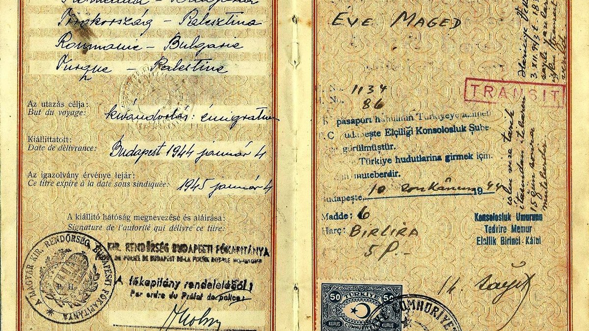 Visa turc salvateur de Budapest, 1944, délivré à une femme juive.