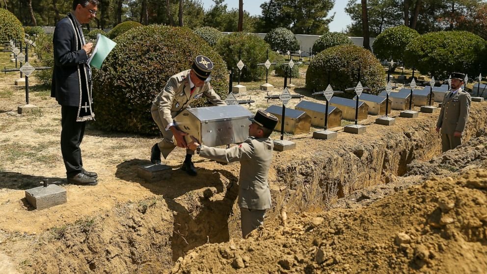 Les Restes de 17 soldats français de la Première Guerre mondiale enterrés à Gallipoli