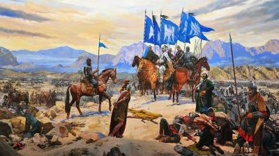 Tableau de la bataille de Manzikert 1071