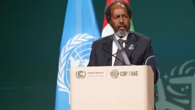 Le président somalien Hassan Cheikh Mohamoud à Dubaï lors de la COP28 (image d'illustration). 