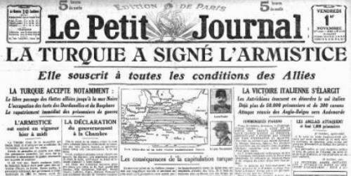 Le Petit Journal "Armistice signé à Moudros", le 30 octobre 1918
