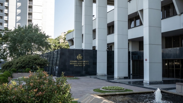 Au siège de la banque centrale turque à Ankara, en Turquie