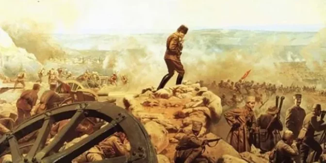 Mustafa Kemal Atatürk à la victoire de Çanakkale