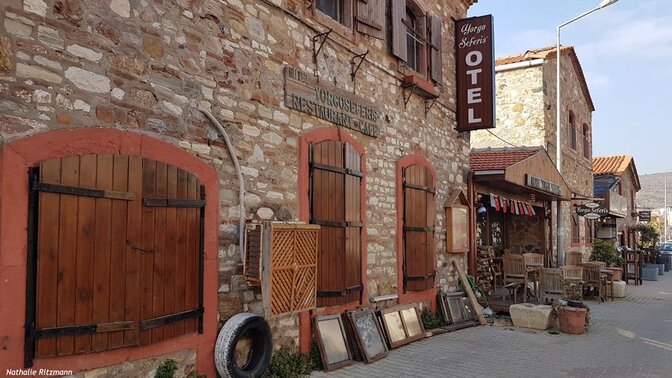 L'ancienne maison natale de Yorgo Seferis à İskele/Urla, aujourd'hui un hôtel-restaurant de charme