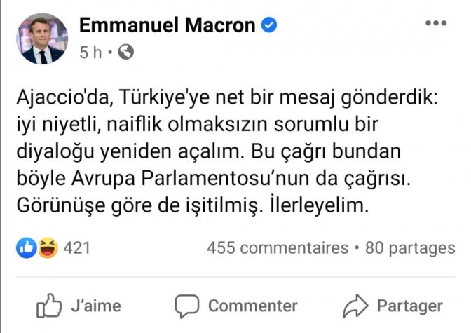 Tweet de Emmanuel Macron
