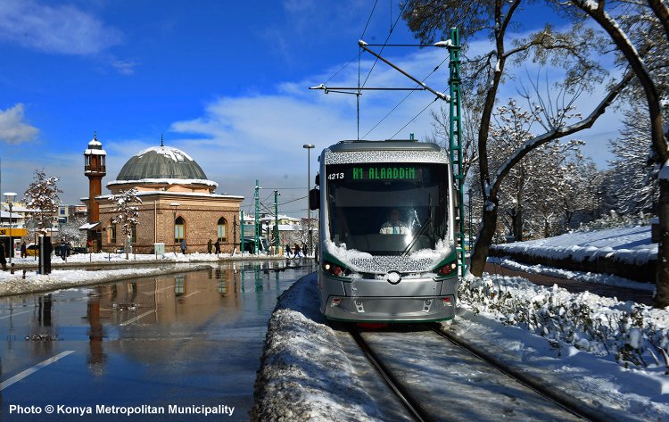 Le tramway de la ville de Konya