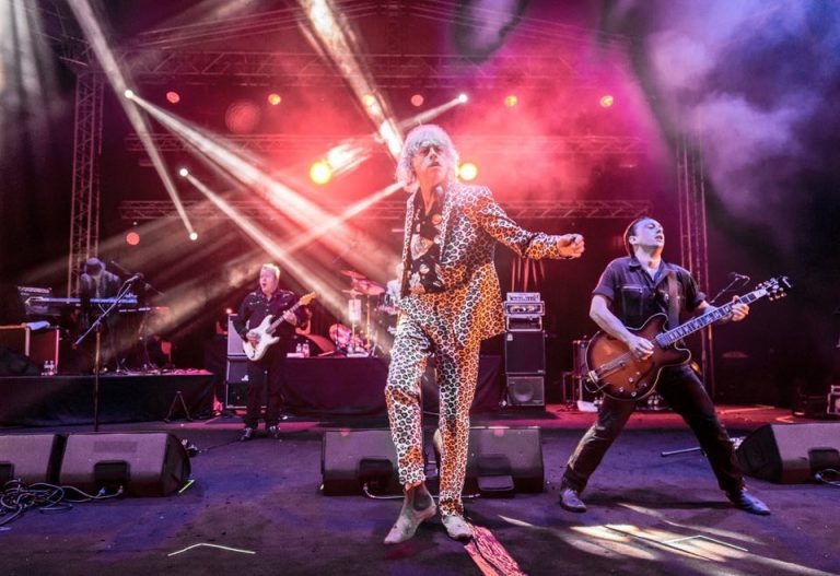 Bob Geldof, chanteur de Boomtown Rats, live pour Rock n EMU