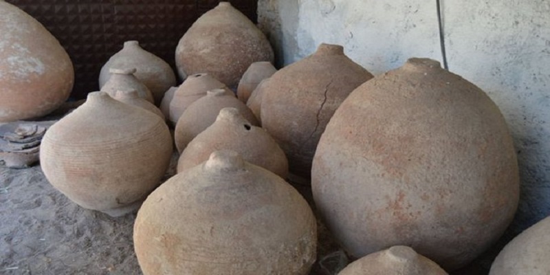 les fondations d'un grenier byzantin datant du IXe siècle, en Turquie