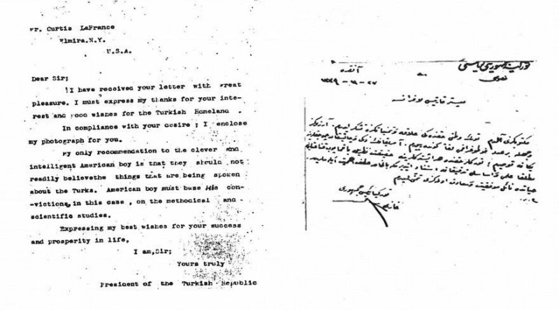 Réponse rédigée par Atatürk