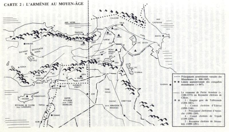 Carte 2 : L'ARMENIE AU MOYEN-ÂGE