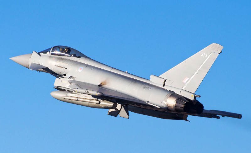Typhoons Eurofighter en vole