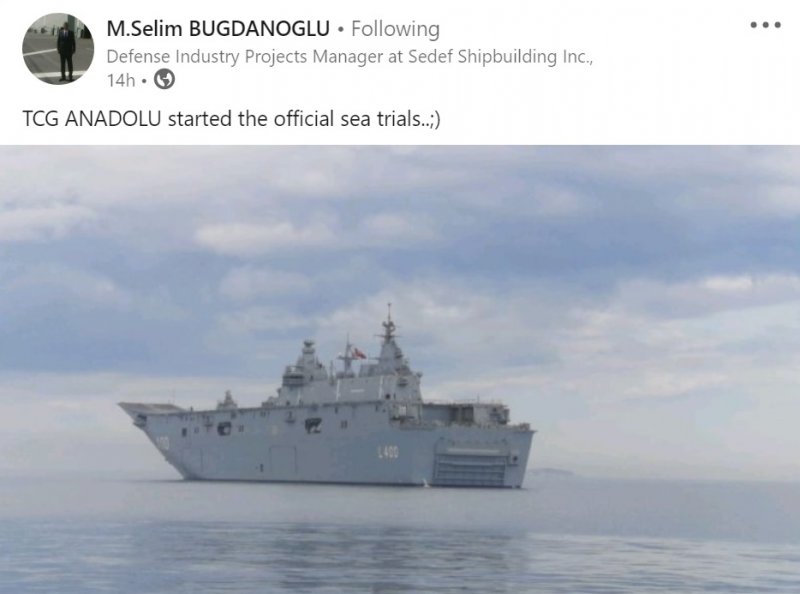 MIUS UAV à bord du LHD Anadolu