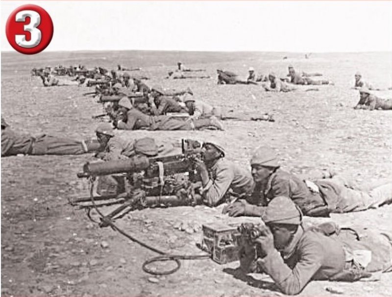 Corps d'artillerie Ottoman sur la ligne de Tell El Sheria à Gaza.