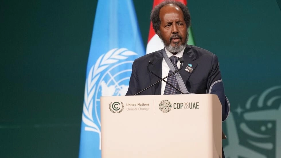 Le président somalien Hassan Cheikh Mohamoud à Dubaï lors de la COP28 (image d'illustration). 